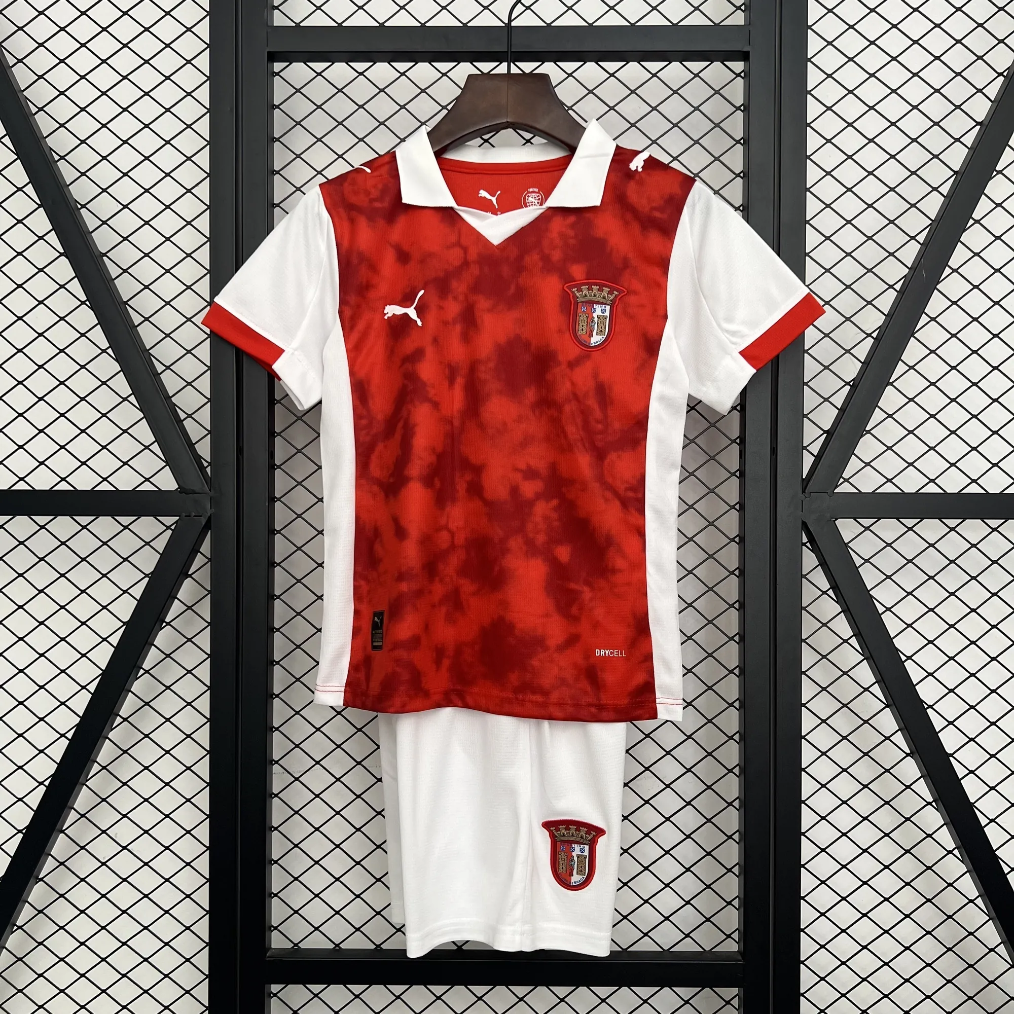 25-26 Braga Home Kid Kits Youth Apparels Football AAAAJersey Supply Yupoo 1