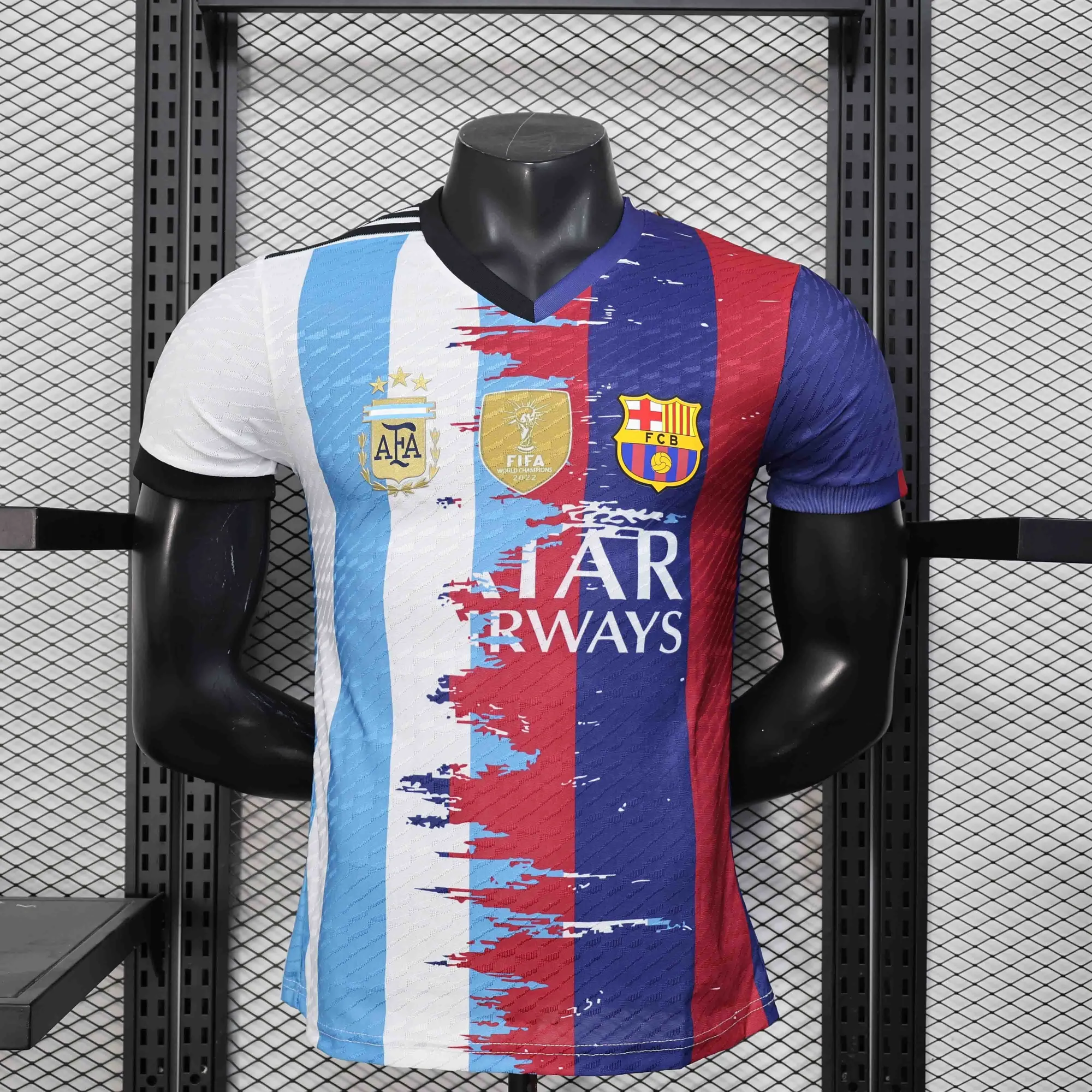 25-26 Messi Exclusive Barcelona-Argentina Kit Player Version Shirt AAAAJersey Wholesale Yupoo-1 2