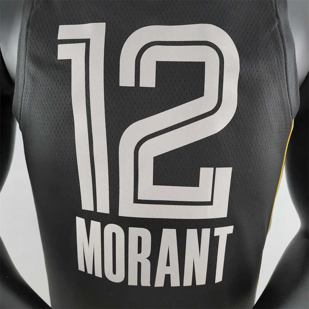 MORANT#12 Memphis Grizzlies Honor Edition Black NBA Jersey 1