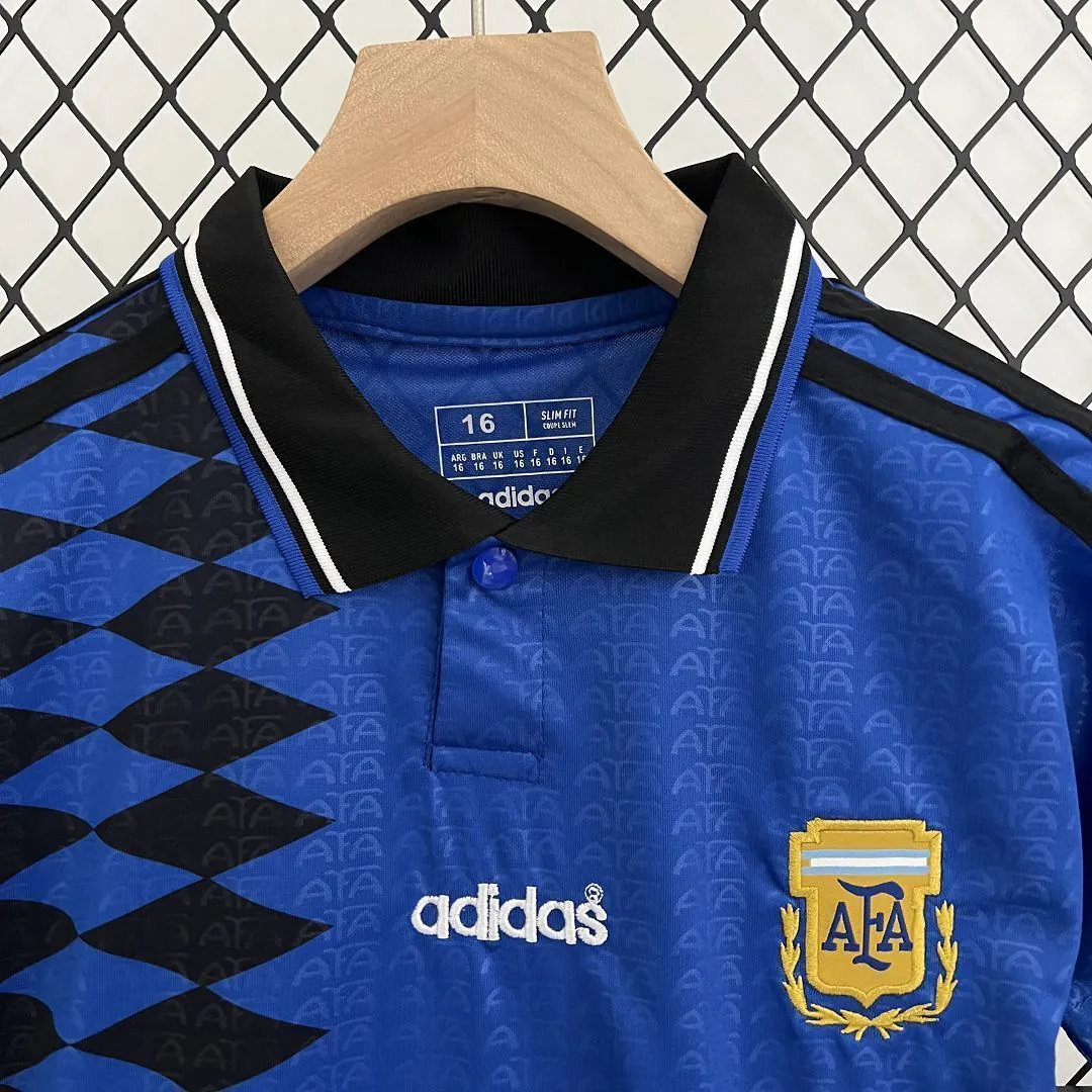 1994 Argentina Away Retro Kid Kits Youth Apparels Football AAAAJersey Yupoo 8