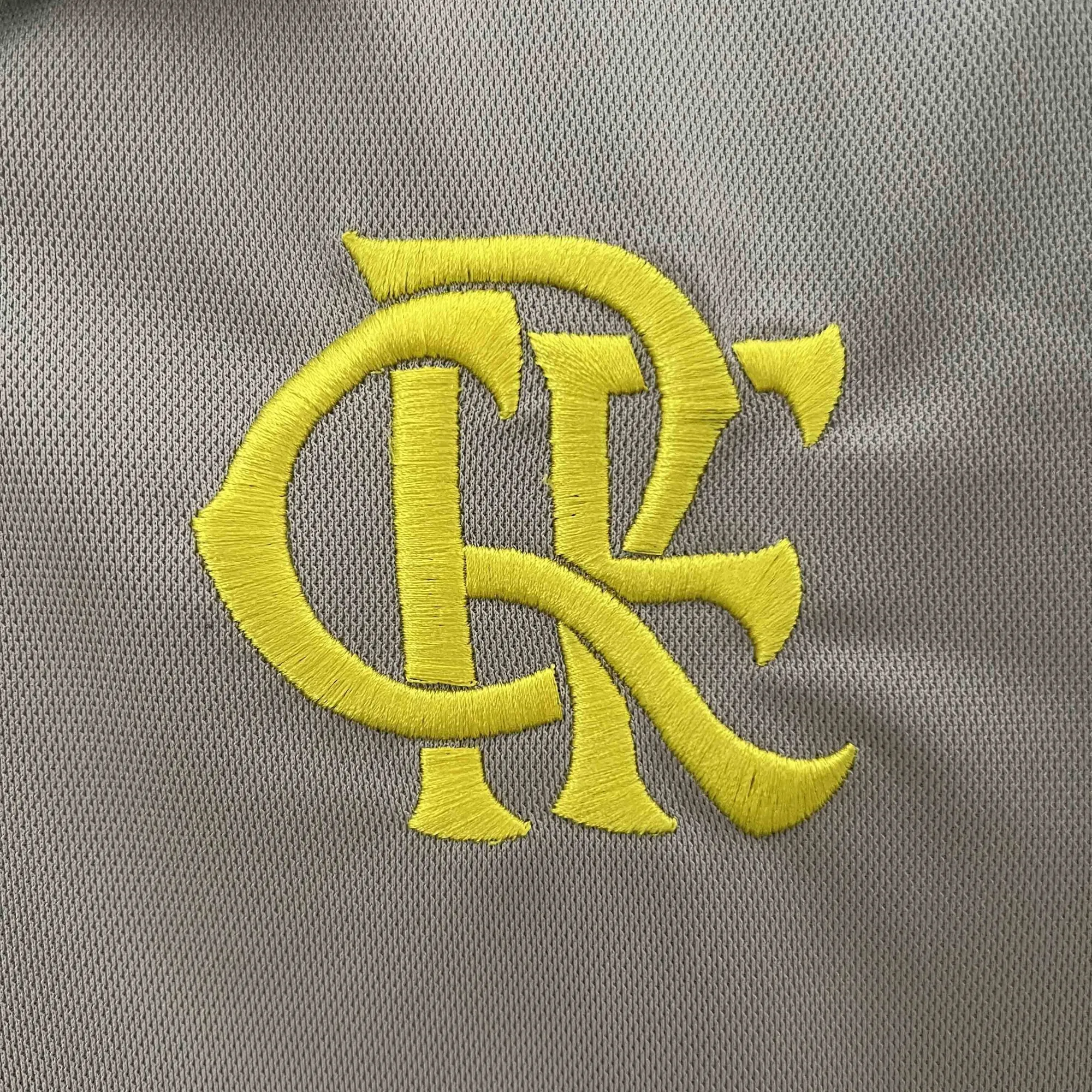 2024 Flamengo Training Gray Polo Shirt Jersey Supplier Yupoo 2