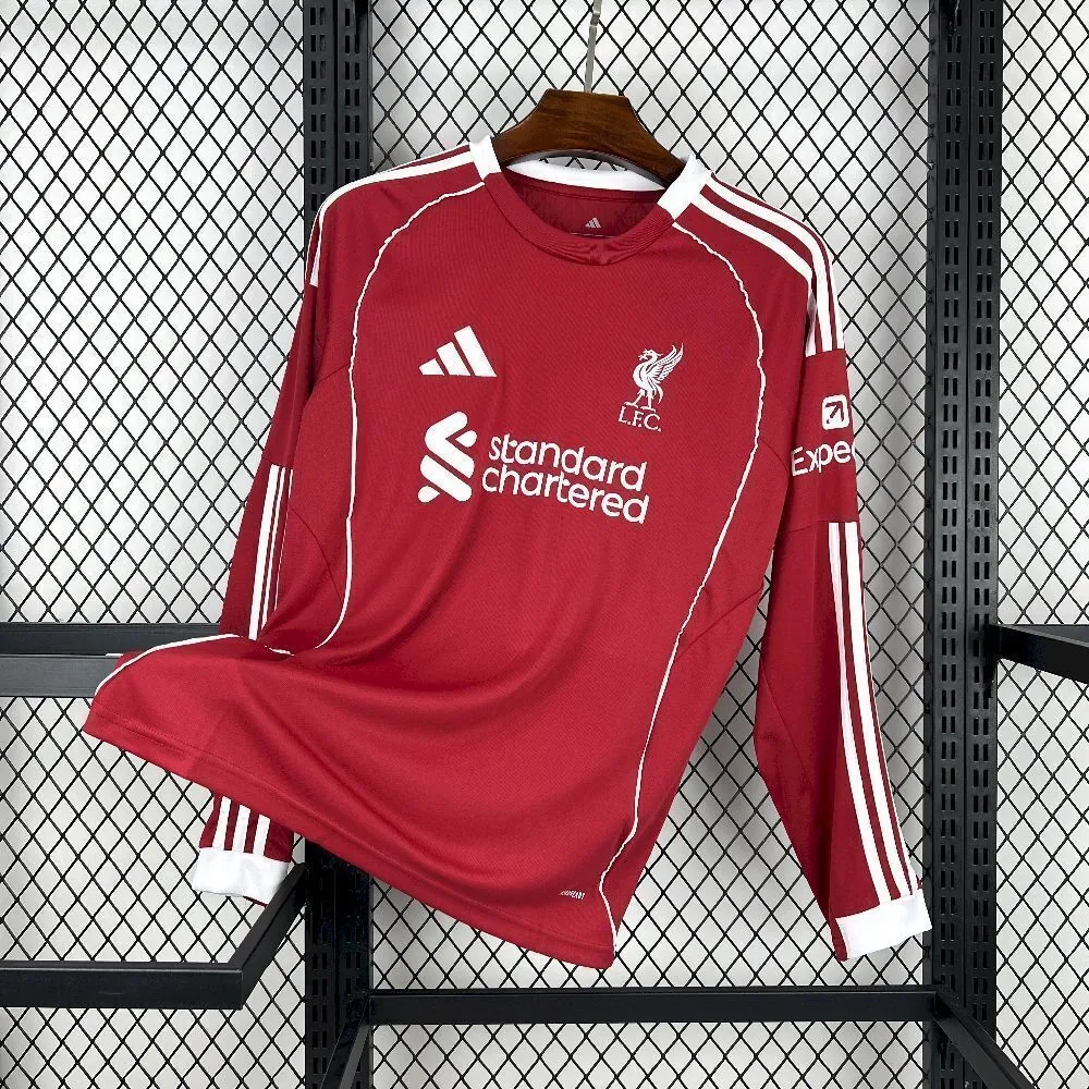 25-26 Liverpool Home Long Sleeve Kit Football Apparels AAAAJersey Wholesale Yupoo 5