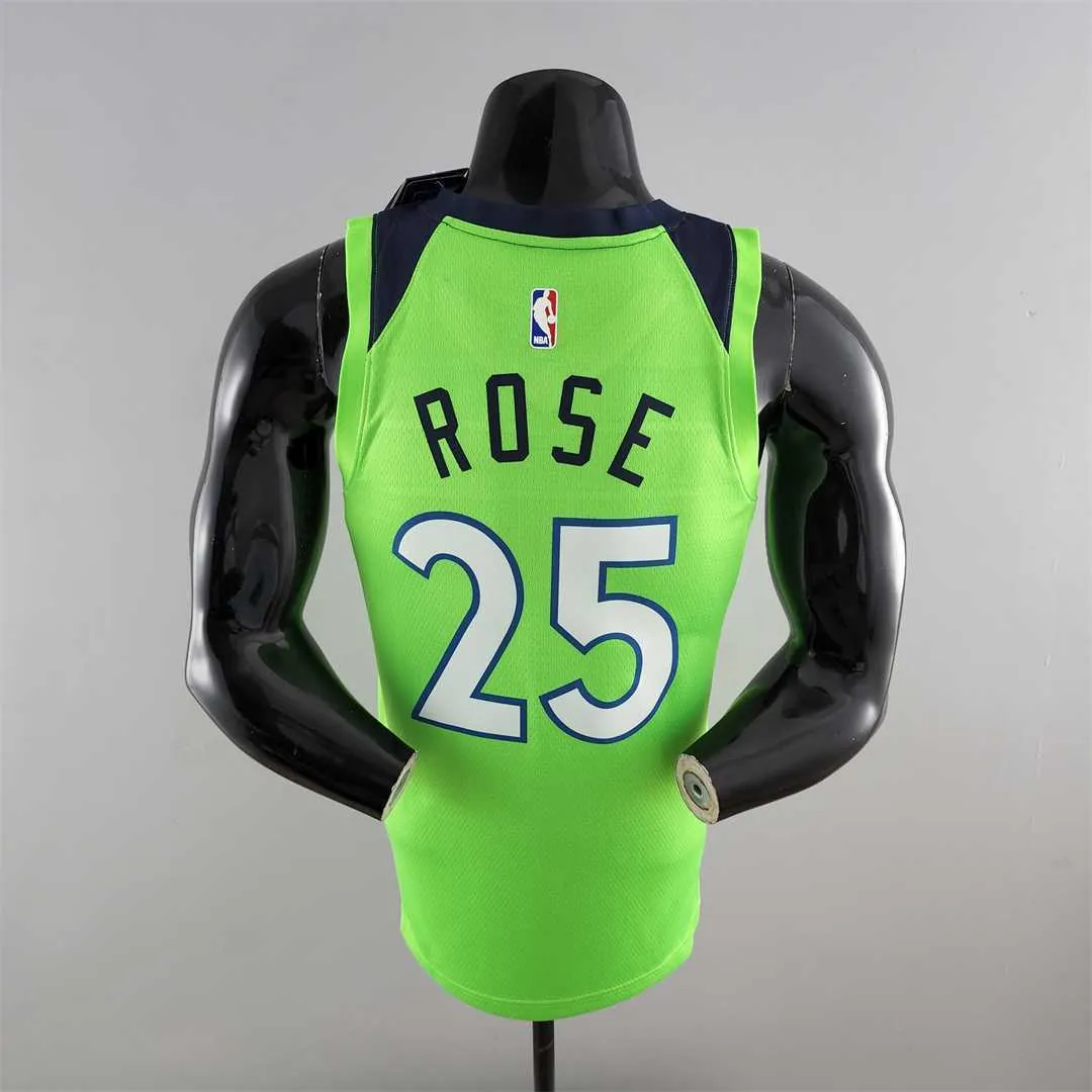 Minnesota Timberwolves ROSE#25 Air Jordan NBA Jersey Blue 5