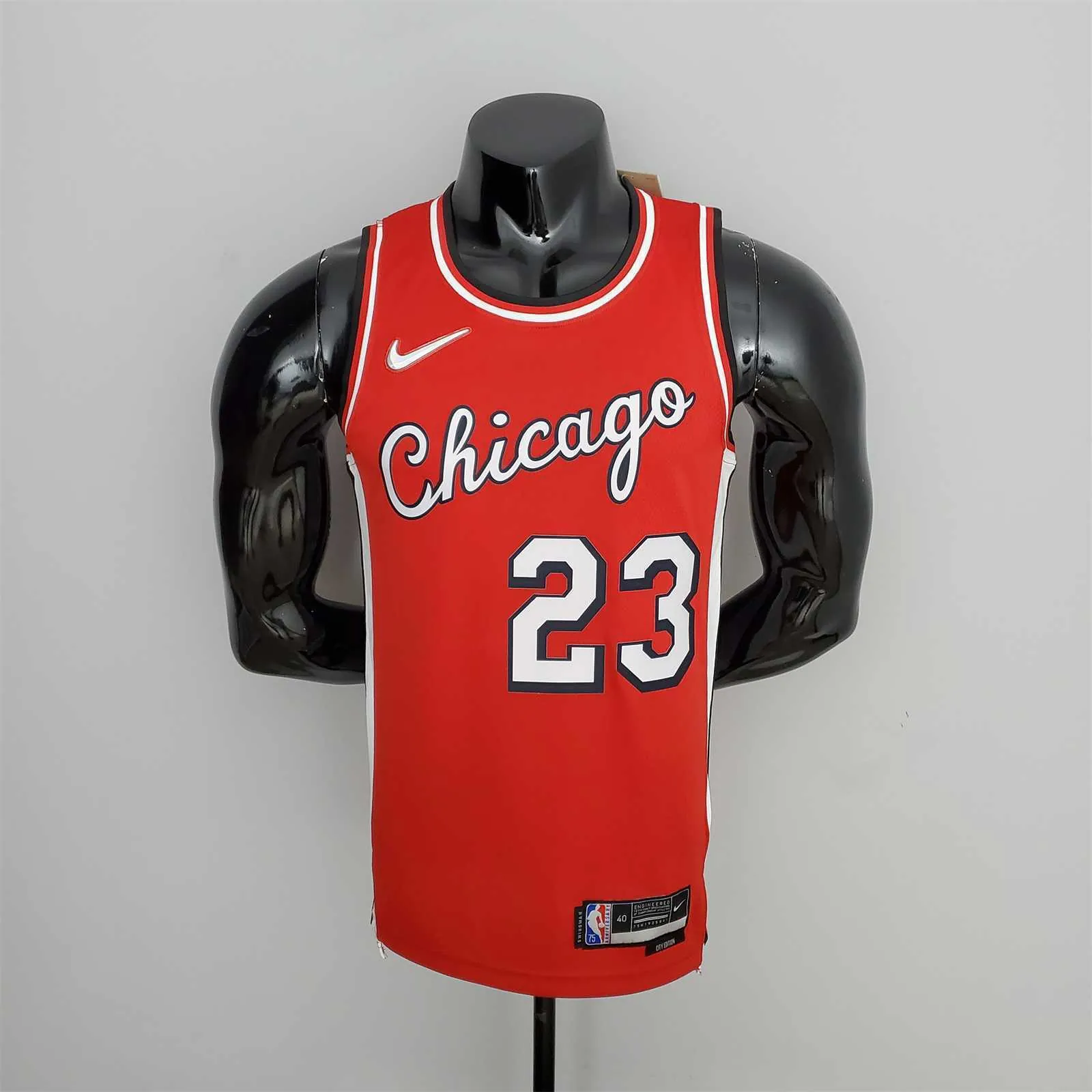 75th Anniversary 2022 Season Chicago Bulls JDRDAN#23 City Edition Red NBA Jersey 10