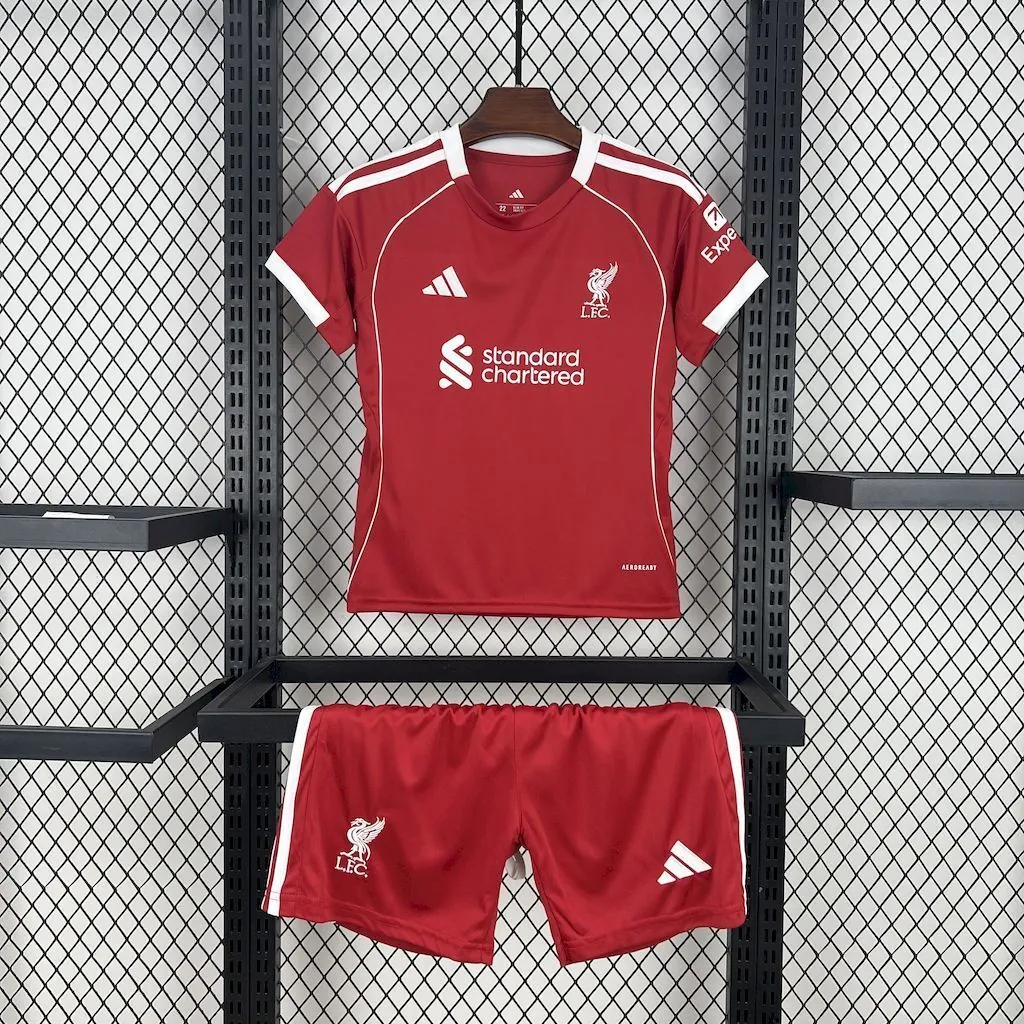 25-26 Liverpool Home Kid Kits Youth Apparels AAAAJersey Wholesale Yupoo 2
