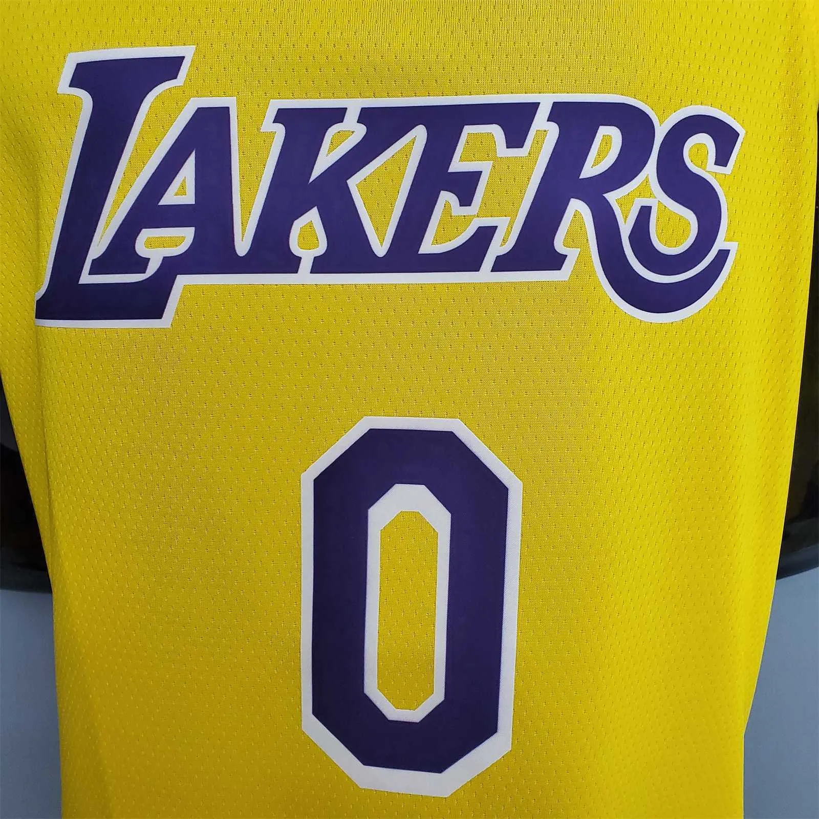 KUZMA #0 Lakers Commemorative Edition Round neck yellow1684437006000 6