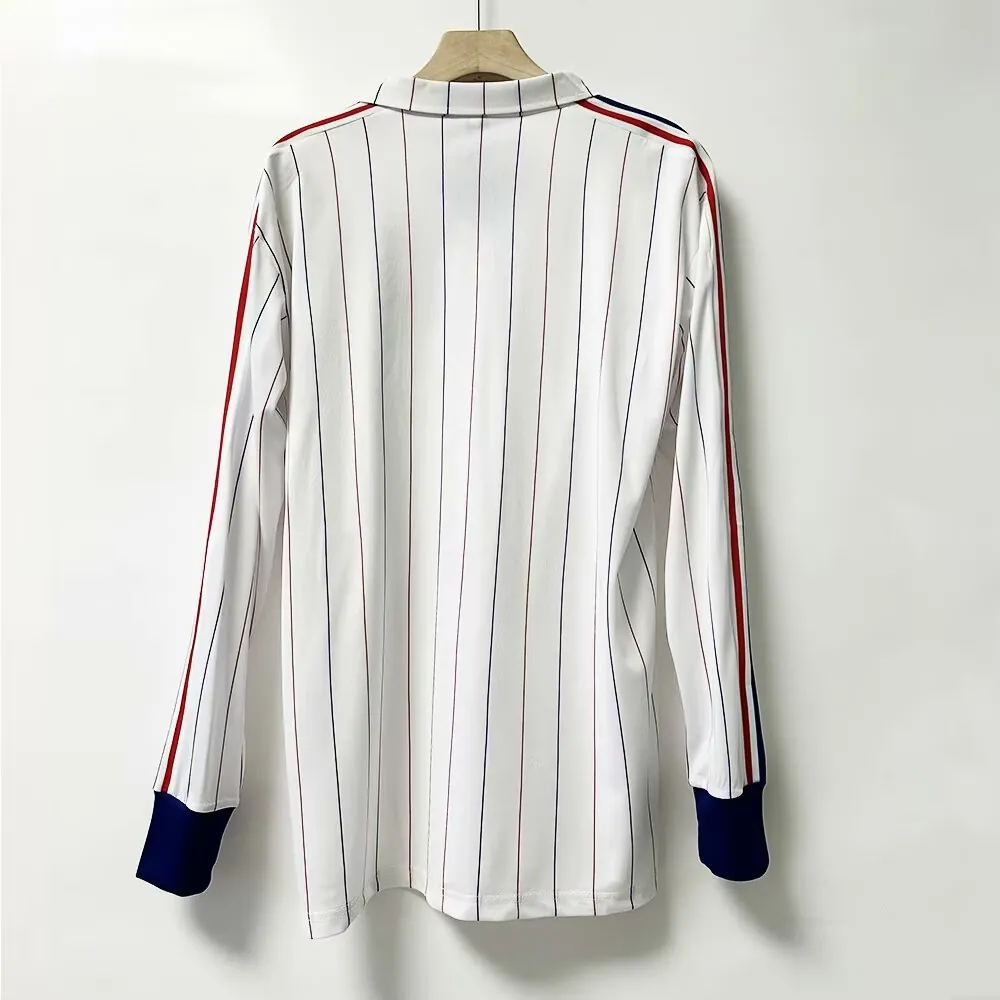 80-82 France Away Retro Kit Long Sleeve Shirt Jersey Supplier Yupoo 2