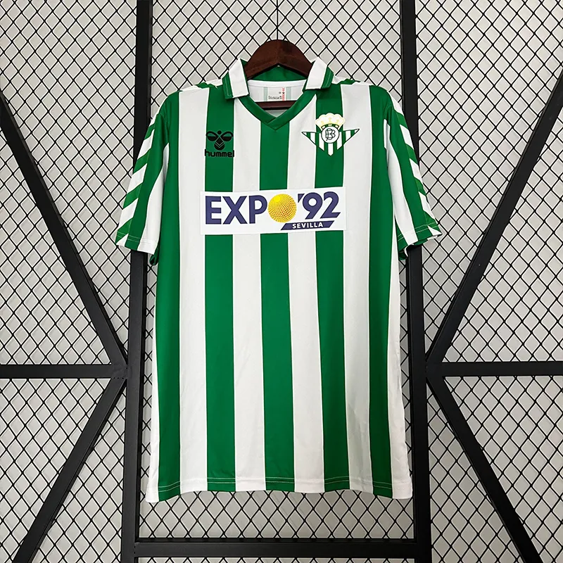 88-89 Retro Betis Home S-XXL Best Soccer Jersey 6