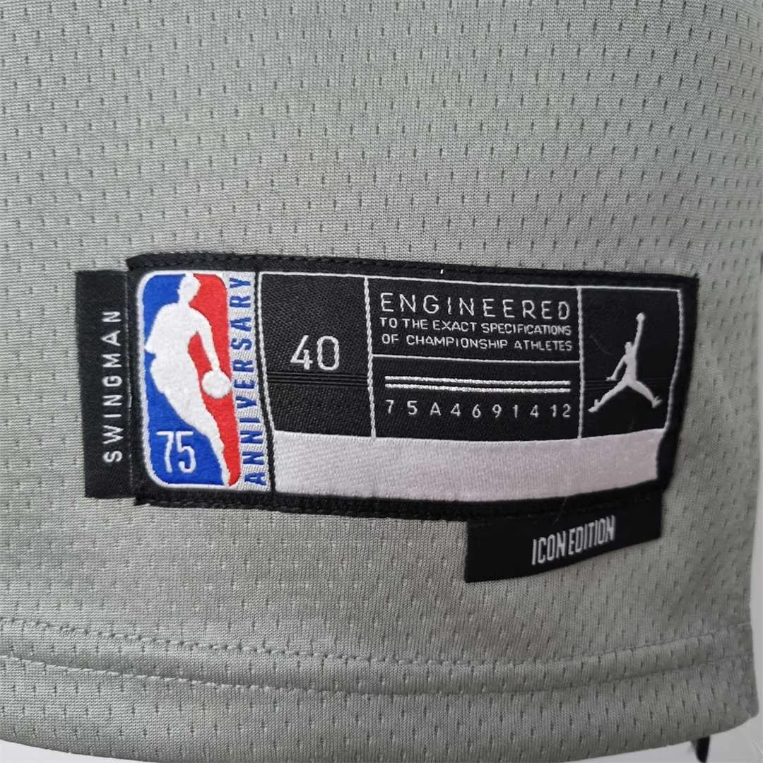 75th Anniversary Simmons #10 Brooklyn Nets City Edition Gray NBA Jersey 5