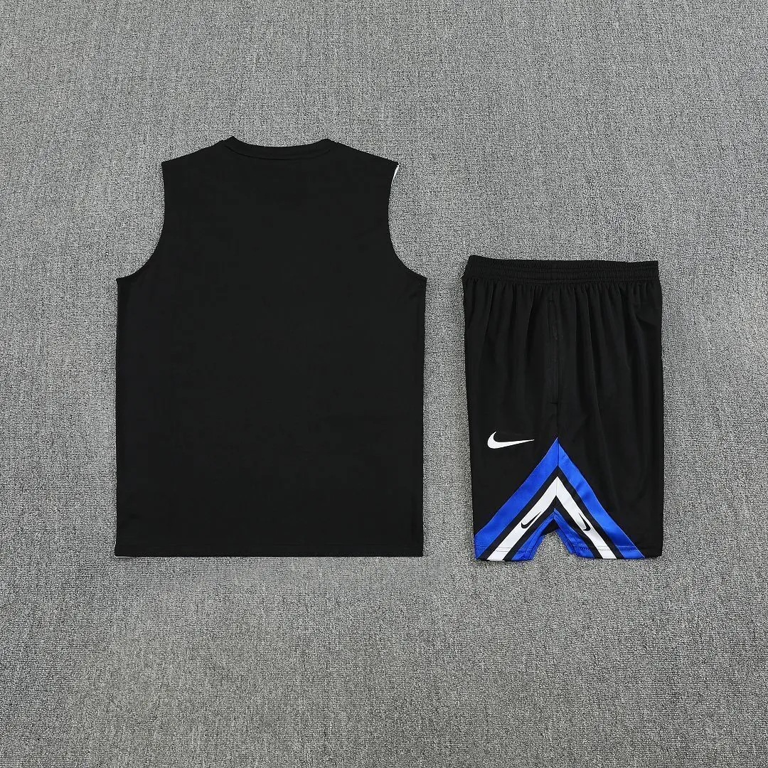 25-26 Inter Milan Retro Black Training Kits Football Vest Suits 3