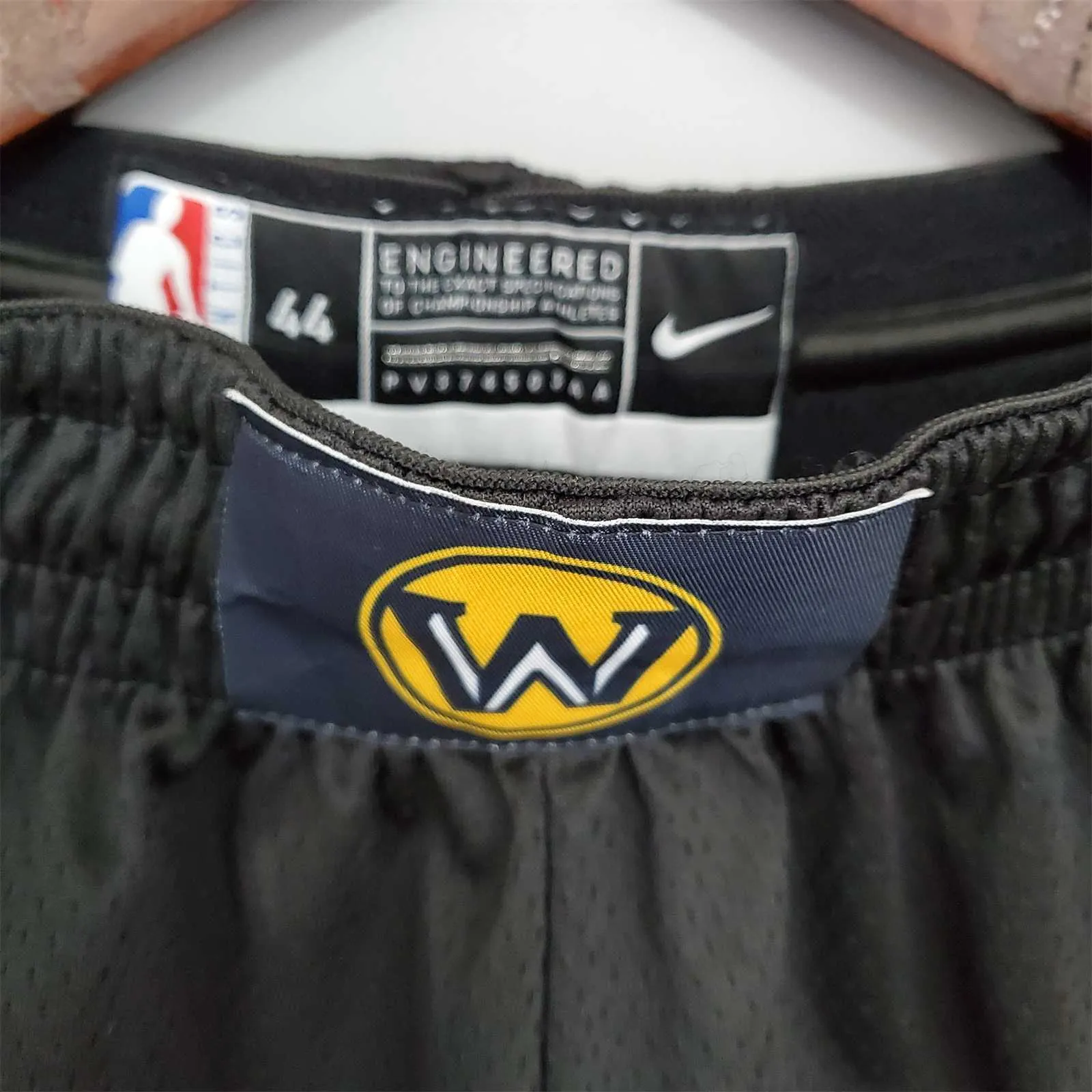 Warriors black NBA shorts 1