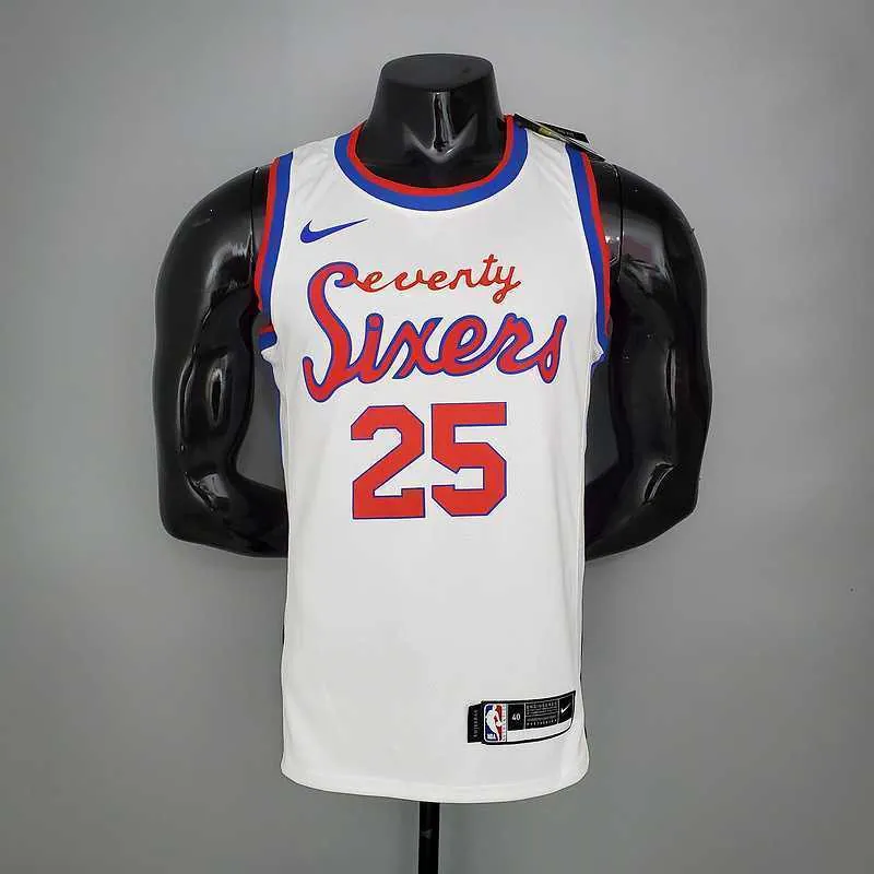 2021 76ers cursive retro limited SIMMONS#25 white 9
