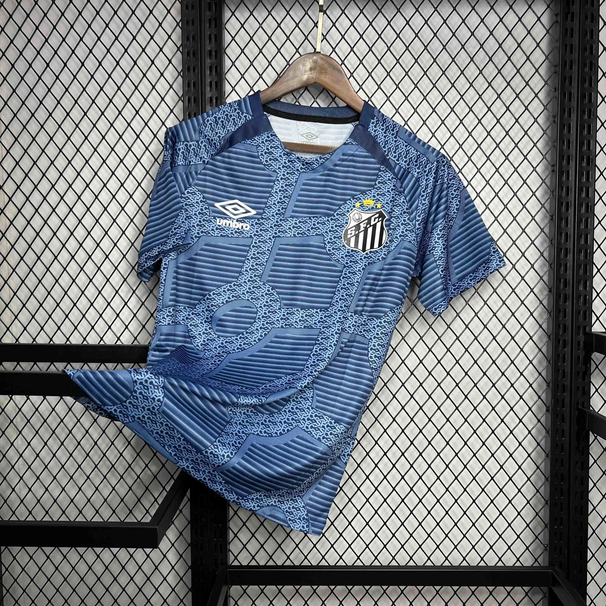 24-25 Santos Training Blue Kit Soccer Uniform AAAAJersey Dropshiping Yupoo 1