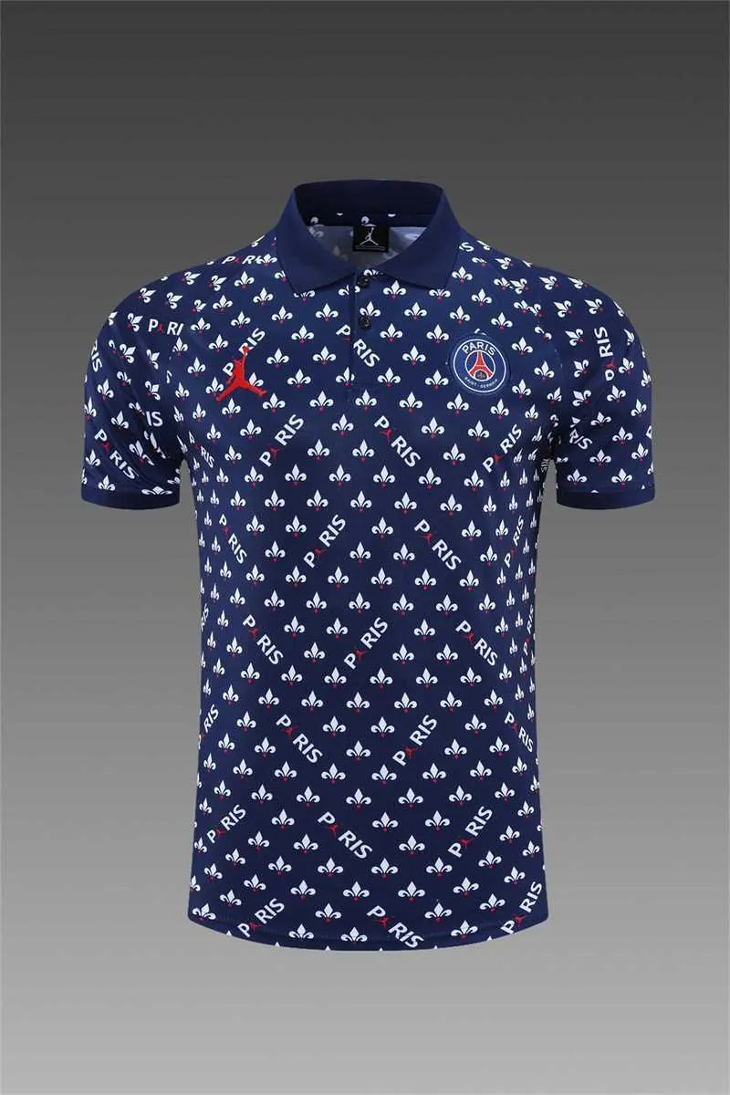 Polo Jordan PSG sapphire blue and white print 11