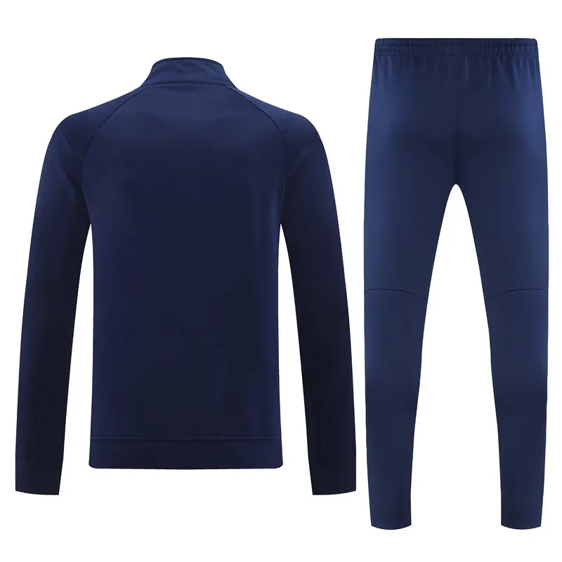25-26 Real Madrid White&Navy Football Tracksuits Long Jacket Suits 2