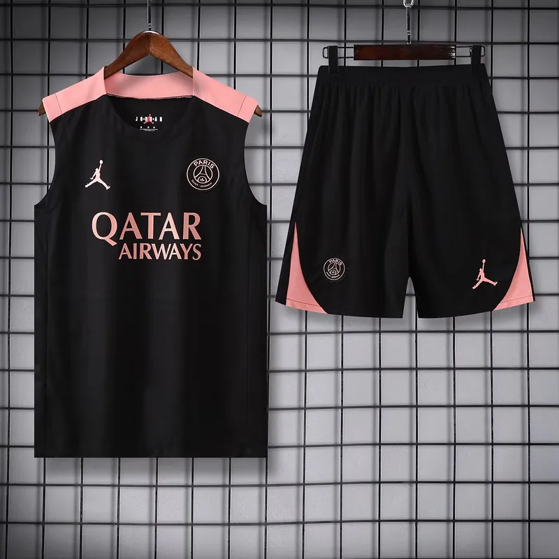 25-26 PSG Paris Training Soccer Black Vest Suit AAAAJersey Yupoo 2