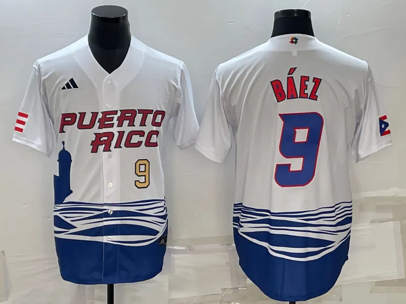 White Puerto Rico 2023 World Cup Baseball Jerseys 20
