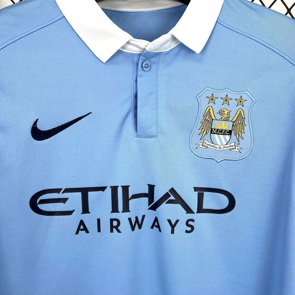 15-16 Manchester City Home Retro Kit Vintage Shirt AAAAJersey Supplier Yupoo 4