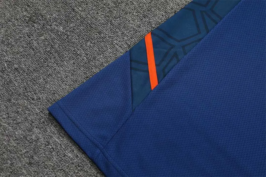 22-23 Manchester United Training Suit Short Sleeve Kit Blue 2