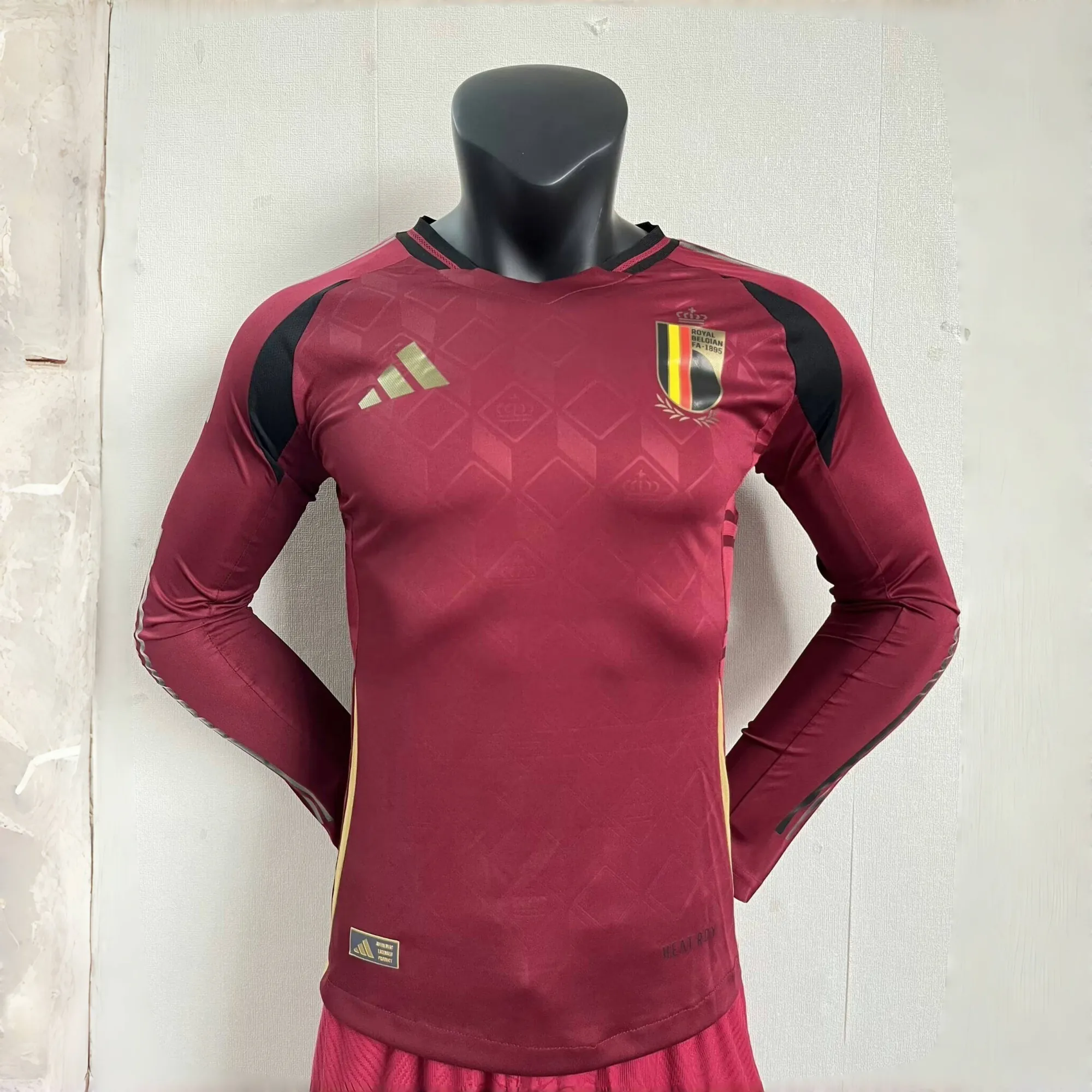 2024 Belgium Home Long Sleeve Kit UEFA Euro Player Version Shirt Football AAAAJersey Supplier 4