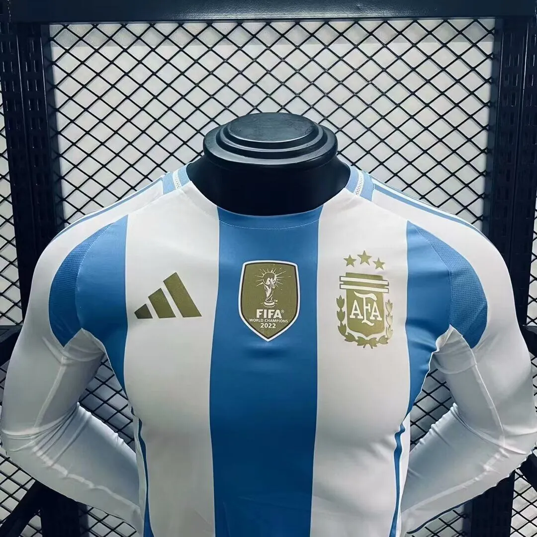 2024 Argentina Home Long Sleeve Kit Player Version Shirt Football AAAAJersey Yupoo 2