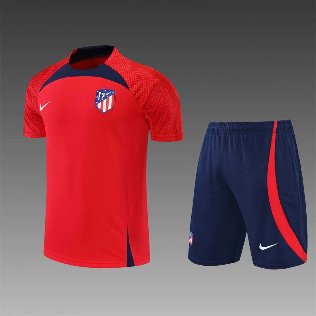 22-23 Atletico Madrid training suit short sleeve kit red 20