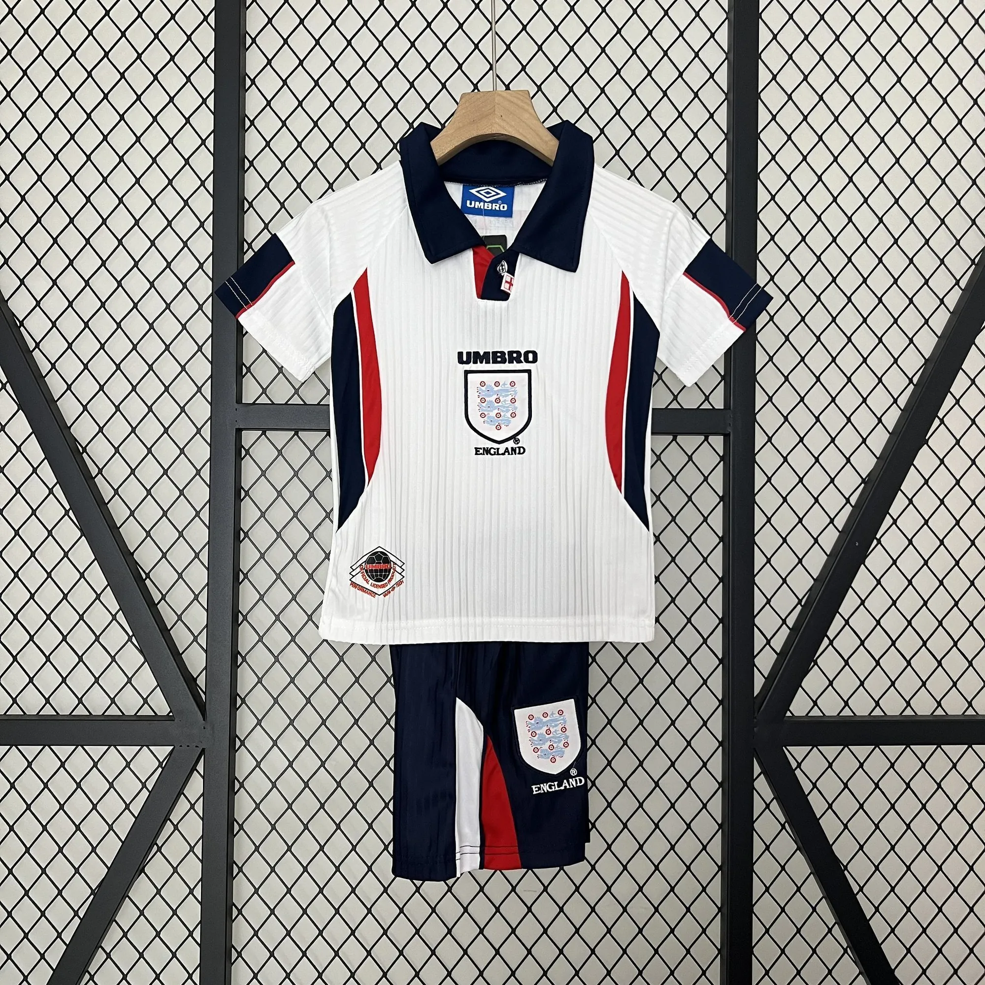 1998 England Home Retro Kid Kits Youth Apparels Sport AAAAJersey Yupoo 8