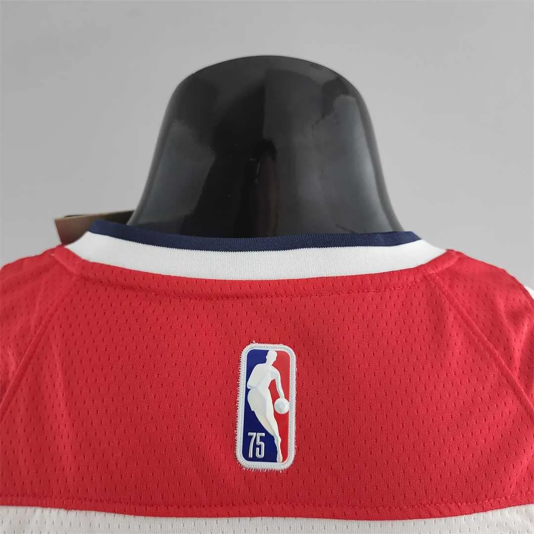 75th Anniversary JORDAN #23 Wizards Black Red White NBA Jersey 5