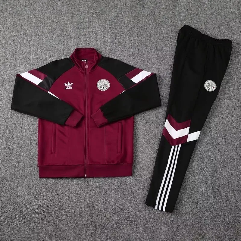 24-25 Ajax Football Red Tracksuit Long Jacket Suits 2