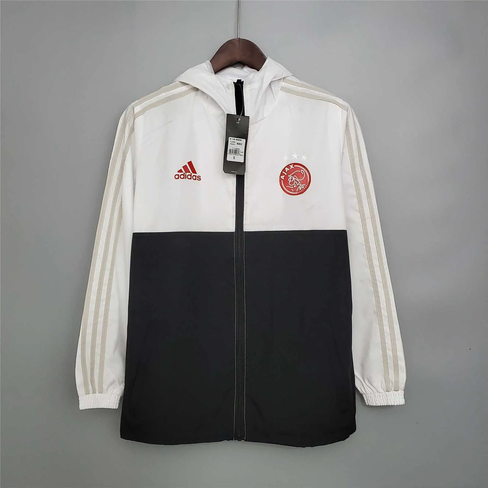 20-21 Ajax Black &amp; White Windbreaker 7