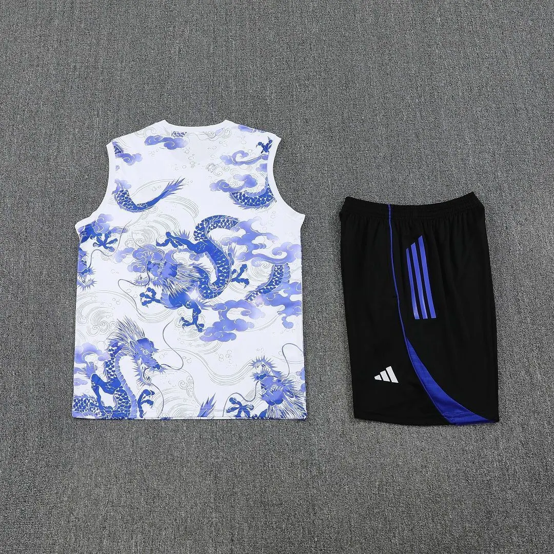 25-26 Real Madrid Blue Dragon Training Kits Football Vest Suits 2