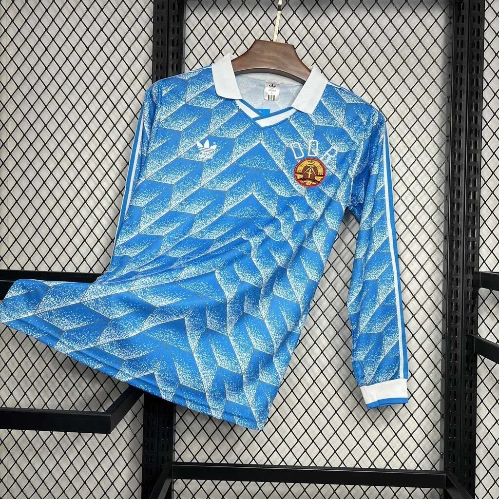 1988 East Germany Retro Long Sleeves Kit Vintage Shirt Sport AAAAJersey Yupoo 1