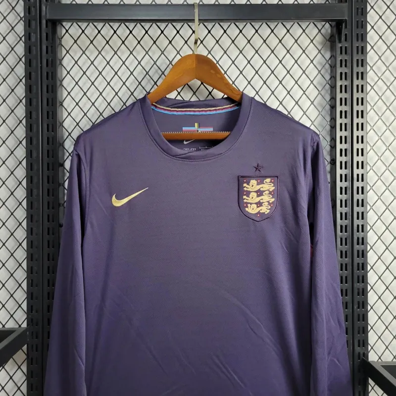 2024 England Away Long Sleeve Kit UEFA Euro Shirt Soccer Jerseys Yupoo 6