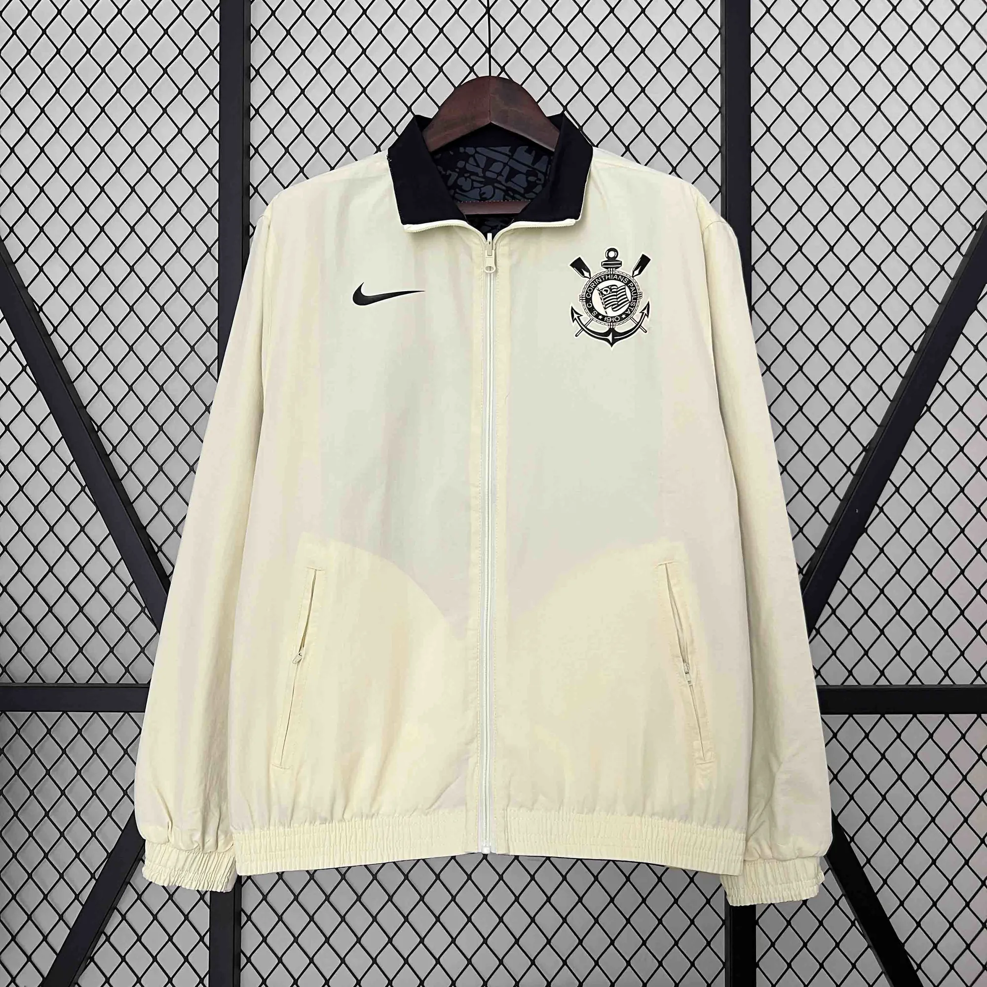 2024 Corinthians Trench Coat Reversible Windbreaker Double-Sides Jacket Soccer AAAAJersey Yupoo 6