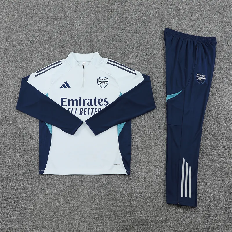 25-26 Arsenal Training Kits Long Gray Football Tracksuits 1