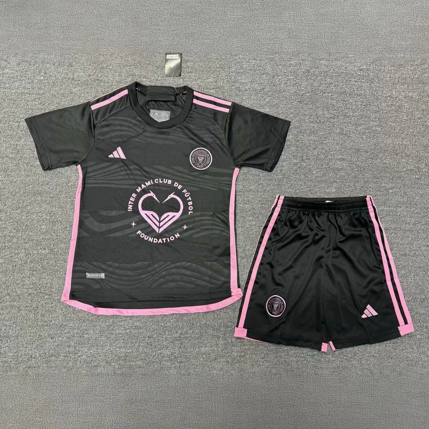23-24 Inter Miami Away Kids Kits With IMFC Foundation Sponsor Suits Soccer Jerseys Yupoo 2