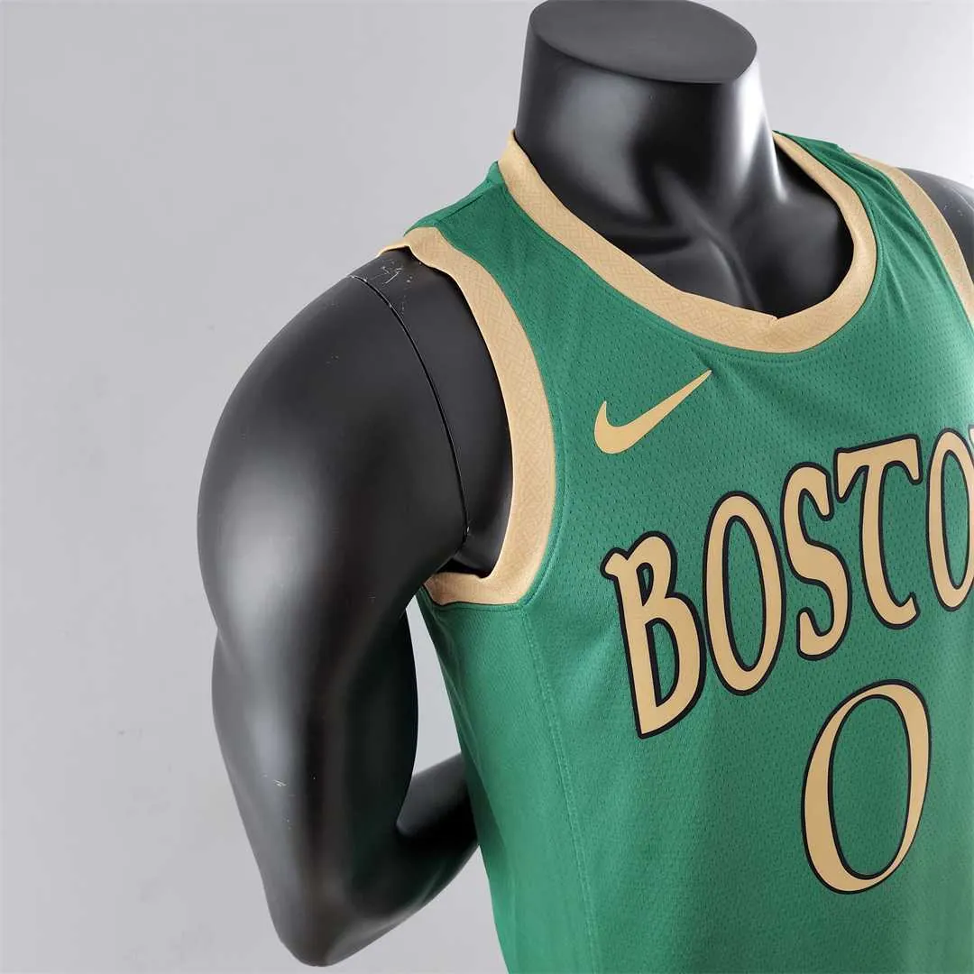 2020 Tatum #0 Boston Celtics City Edition Green NBA Jersey 1