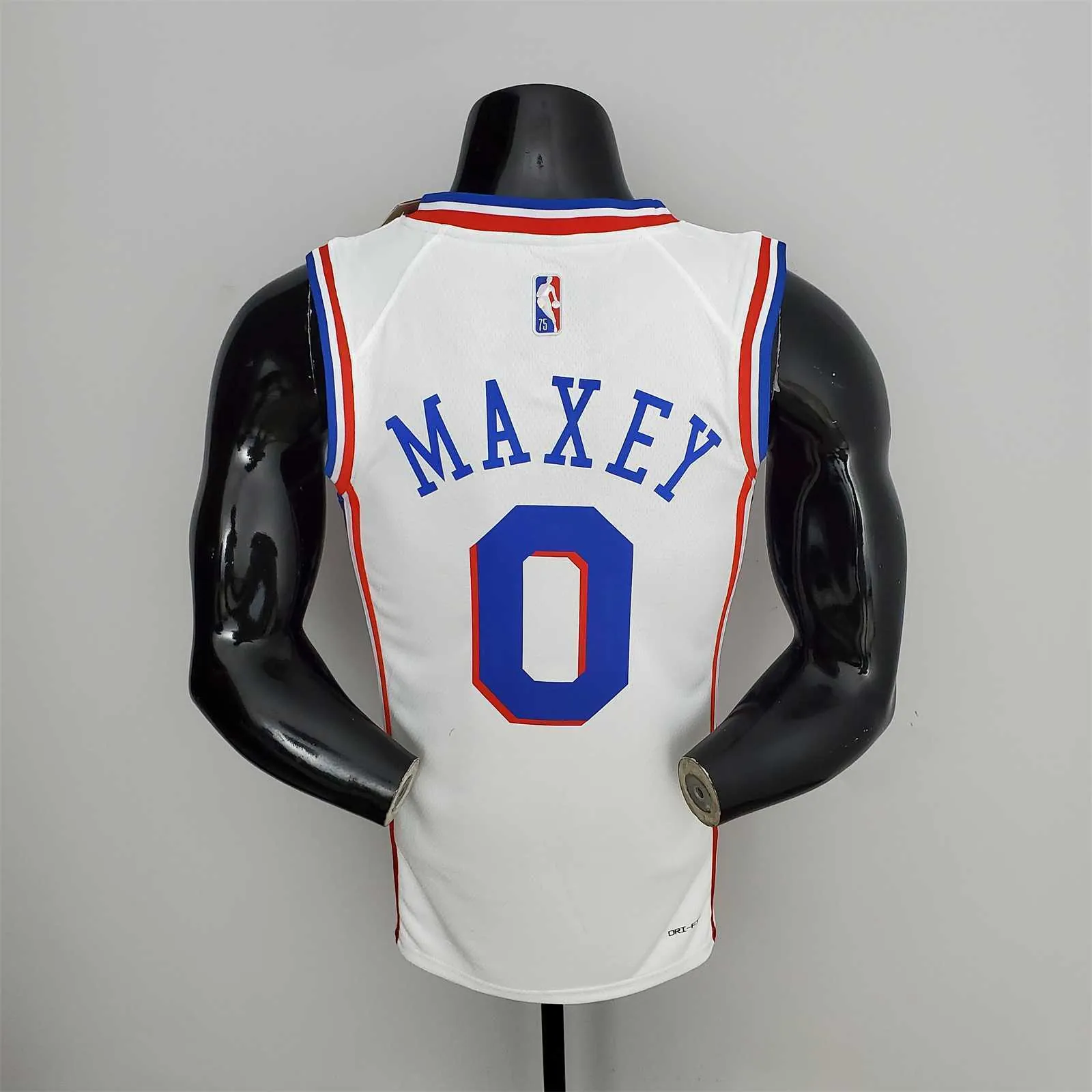 75th Anniversary Philadelphia 76ers MAXEY#0 White NBA Jersey 7