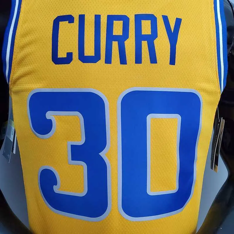 Retro version CURRY#30 Golden State Warriors yellow 1