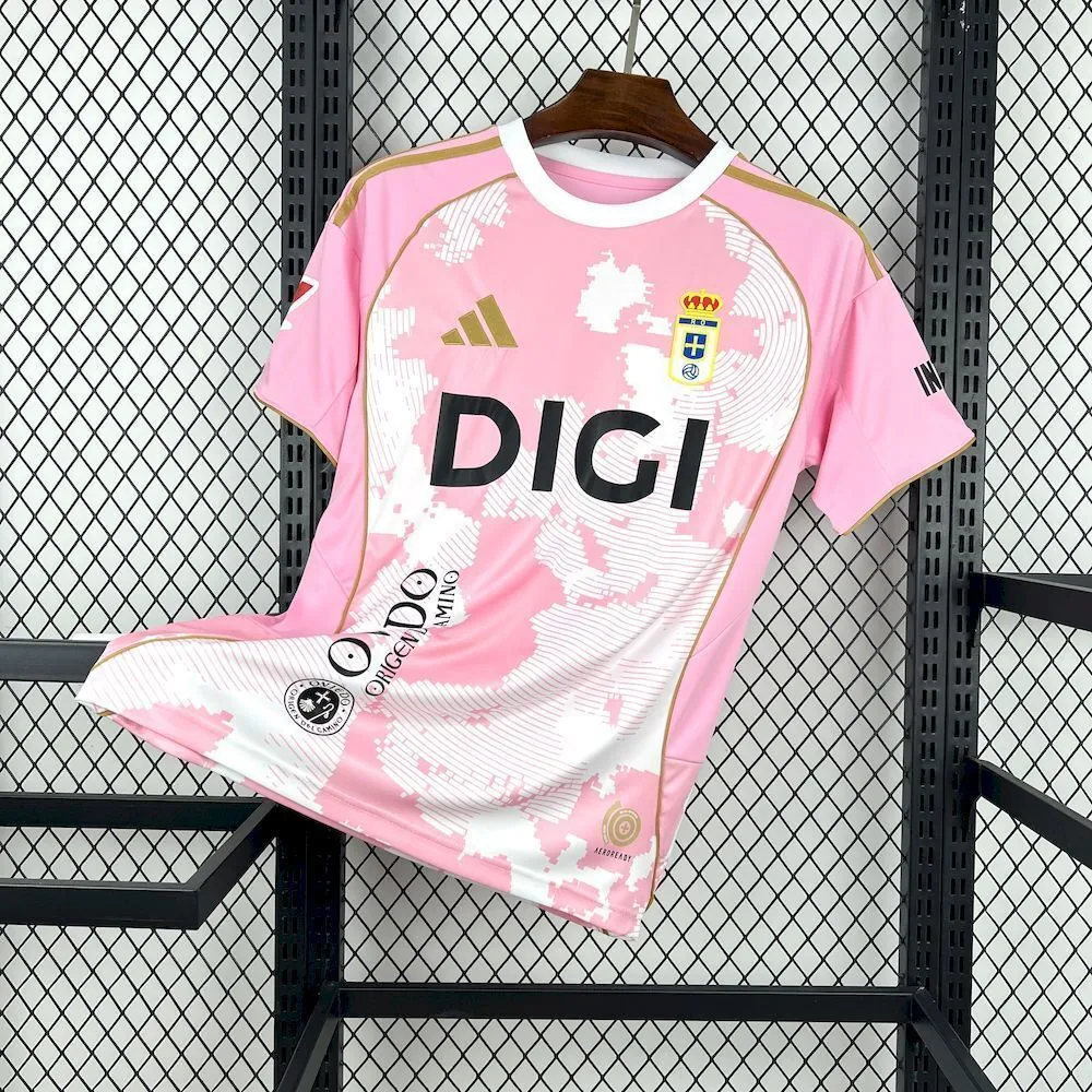 25-26 Real Oviedo Special Edition Pink T-Shirt Football Apparels AAAAJersey Wholesale Yupoo 5