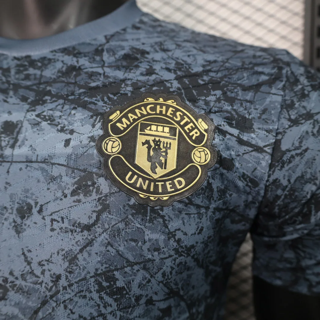 23-24 Manchester United Stone Roses Pre-Match Kit Player Edition Shirt Football AAAAJerseys Yup 1