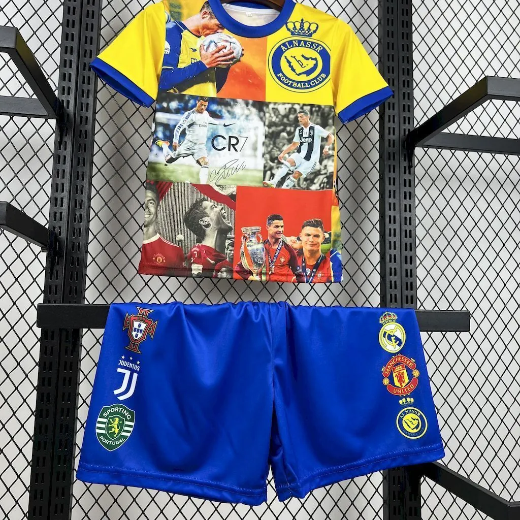 25-26 Cristiano Ronaldo All Club Mix Kid Kits Youth Apparels Soccer AAAAJersey Yupoo 5