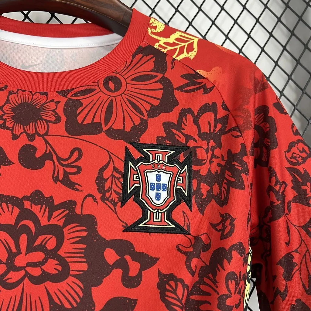 2025 Portugal Red Flower Special Edition T-Shirt AAAAJersey Supplier Yupoo 3