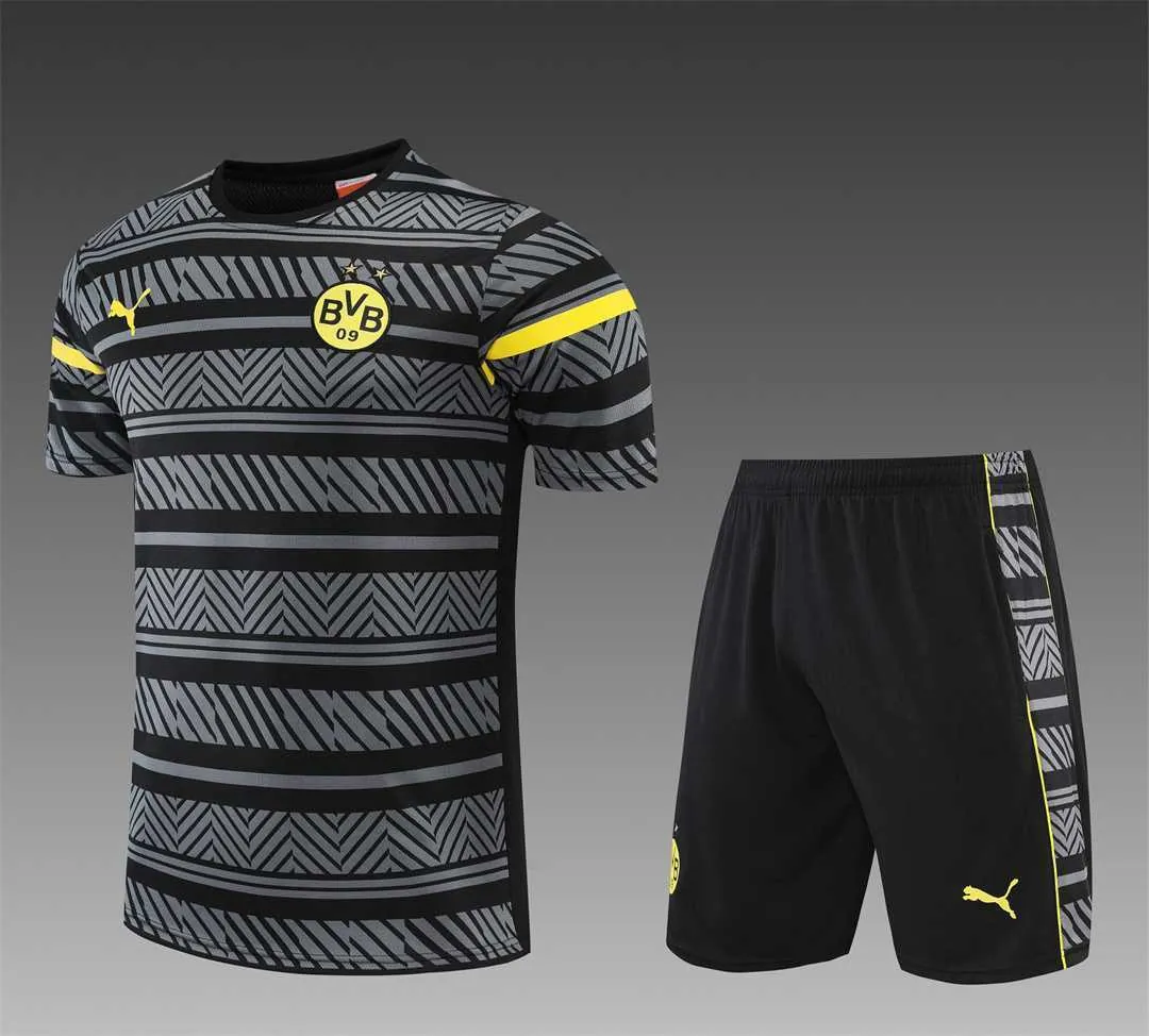 22-23 Dortmund Training Suit Short Sleeve Kit Grey 20