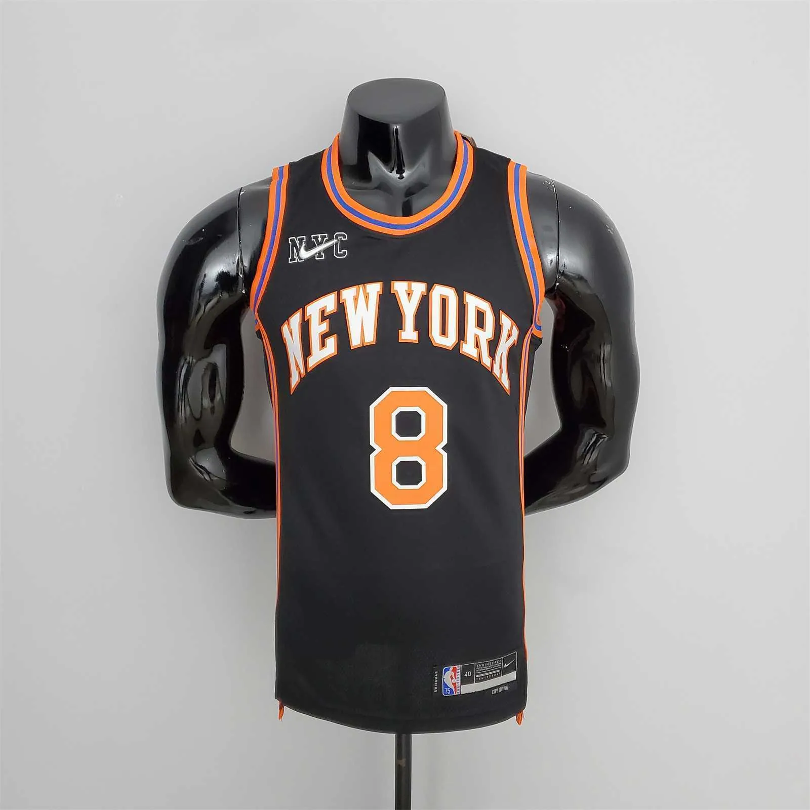 2022 Season Walker#8 Knicks Urban Edition Black NBA Jersey 10