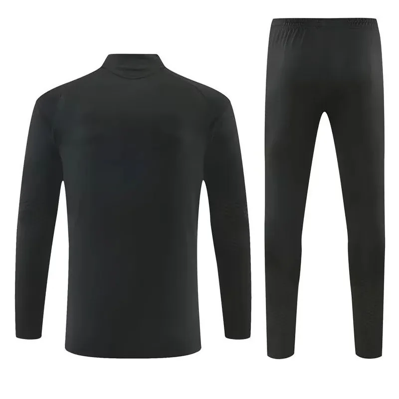 26-27 Real Madrid Mens Black Kit Football Aldult Training Long Sleeve Suit Yupoo 4 1