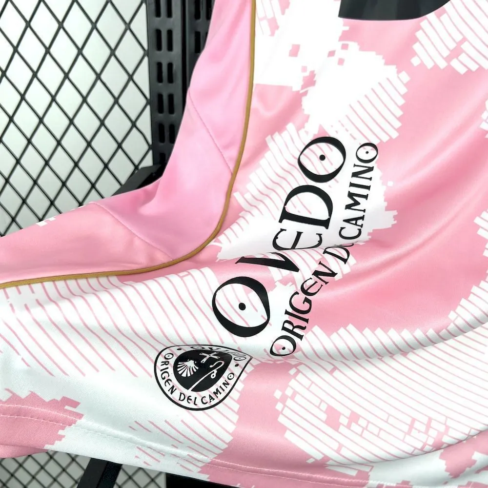 25-26 Real Oviedo Special Edition Pink T-Shirt Football Apparels AAAAJersey Wholesale Yupoo 1