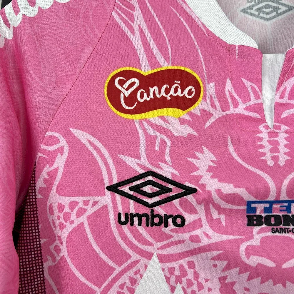 25-26 Santos Pink Dragon Pattern Kit Special Edition Soccer AAAAJersey Yupoo S-2XL 5