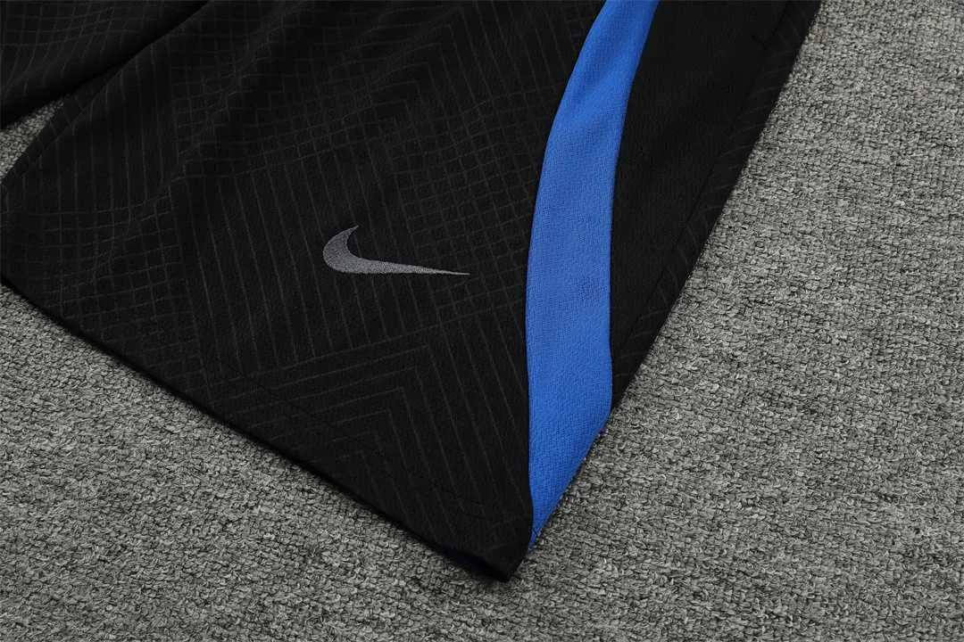 22-23 Barcelona Training Suit Short Sleeve Kit Black Grey 10