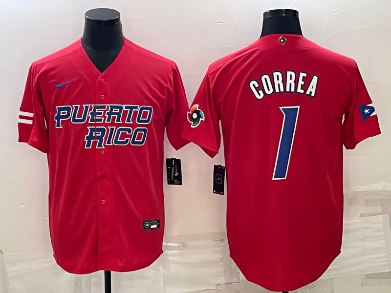 Puerto Rico 2023 World Cup Baseball Jerseys 4